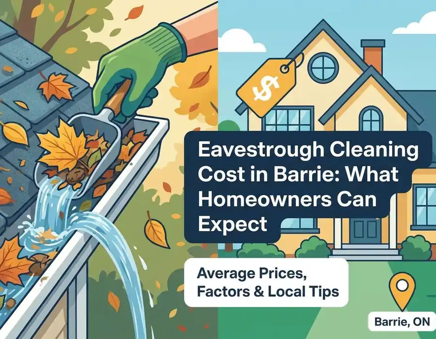 Eavestrough cleaning cost in Barrie — 2026 homeowner price guide Eavestrough cleaning cost in Barrie — 2026 homeowner price guide